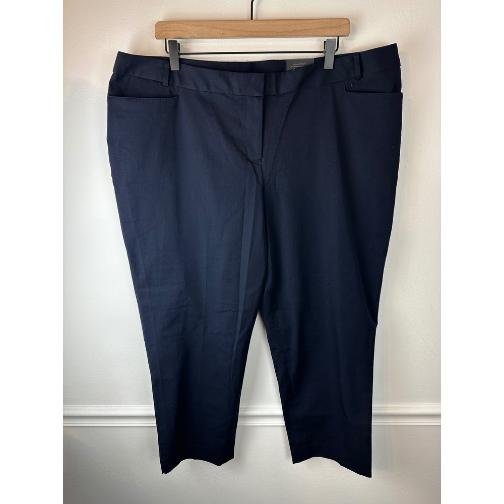 LANE BRYANT Navy Blue 'The Lena' Trouser Pants Curvy Fit Lightweight NWT 20